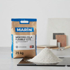 Saco de Mortero Cola Flexible C2TE - Gris (25kg) | Adhesivo de Alto Rendimiento